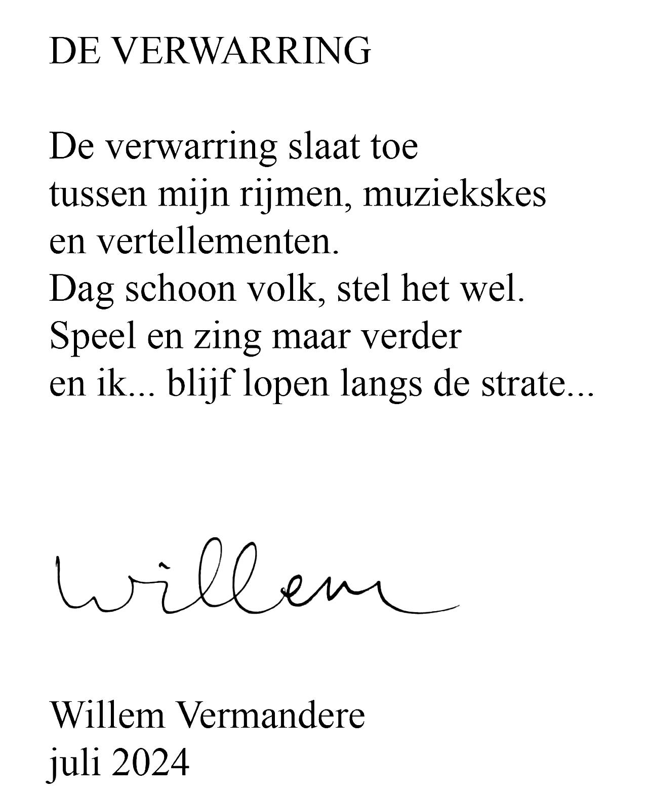 Willem tekst